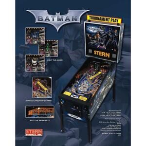 Batman Dark Knight Pinball FLYER Original Unused Superhero Movie Artwork 2008